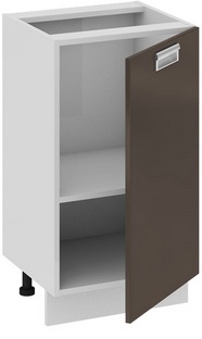 Шкаф нижний нестандартный (правый) (БЬЮТИ (Грэй)) Нн_72-45_1ДР(А) Размеры (Ш×Г×В): 450×432×822 ― Мандарин мебель Сочи