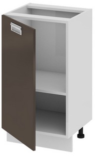 Шкаф нижний нестандартный (левый) (БЬЮТИ (Грэй)) Нн_72-45_1ДР(Б) Размеры (Ш×Г×В): 450×432×822 ― Мандарин мебель Сочи