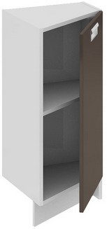 Шкаф нижний нестандартный торцевой (правый) (БЬЮТИ (Грэй)) НнТ_72-40(45)_1ДР(А) Размеры (Ш×Г×В): 400×432×822 ― Мандарин мебель Сочи