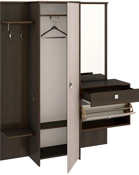 Шкаф для прихожей "Дуэт" Тип 1   Размеры 1783×437×2164 ― Мандарин мебель Сочи