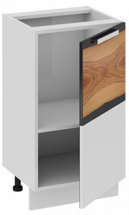 Шкаф нижний нестандартный (правый) Нн_72-45_1ДР(А) Фэнтези (Вуд) (Ш×Г×В): 450×432×822 ― Мандарин мебель Сочи