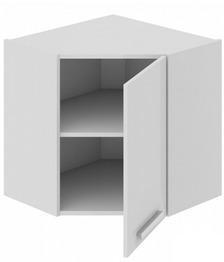 Шкаф верхний угловой с углом 45° ВУ45_60-(40)_1ДР Фэнтези (Белый универс.) Размеры (Ш×Г×В): 600×600×600 ― Мандарин мебель Сочи