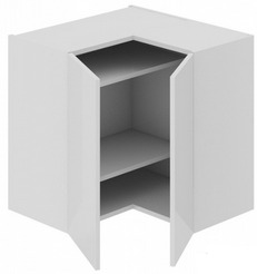 Шкаф верхний угловой с углом 90° ВУ90_60_2ДР(ВУ) Фэнтези (Белый универс.) (Ш×Г×В): 600×600×600 ― Мандарин мебель Сочи