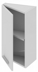 Шкаф верхний торцевой ВТ_60-40(45)_1ДР Фэнтези (Белый универс.) (Ш×Г×В): 400×323×600 ― Мандарин мебель Сочи