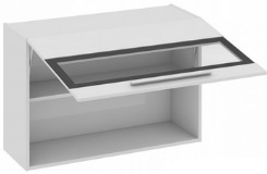 Шкаф верхний со стеклом В_60-90_1ДОс Фэнтези (Белый универс.) (Ш×Г×В): 900×323×600 ― Мандарин мебель Сочи