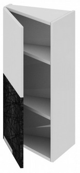Шкаф верхний торцевой (левый) ВТ_72-40(45)_1ДР(А) Фэнтези (Лайнс) (Ш×Г×В): 400×323×720 ― Мандарин мебель Сочи
