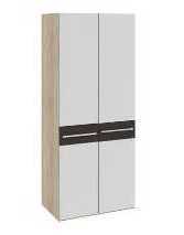 Шкаф для одежды с 2-мя зеркальными дверями «Ларго» СМ-181.07.005  Какао глянец ― Мандарин мебель Сочи