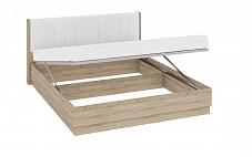 Двуспальная подъемная кровать с мягкой спинкой «Ларго» СМ-181.01.004 Белый Глянец ― Мандарин мебель Сочи