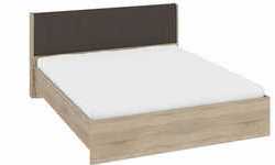 Двуспальная кровать с мягким изголовьем «Ларго» СМ-181.01.002 Какао глянец ― Мандарин мебель Сочи