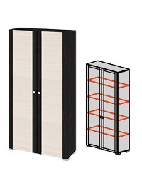 Шкаф низкий с 2-мя дверями «Фиджи» Ш2д(10)_25 ВЦКДБ (Ш×Г×В): 930×368×1776