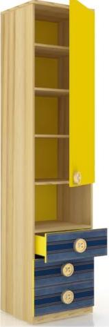 Шкаф-пенал с ящиками ЛД 507.040 (Ш×В×Г): 500×2102×445 мм ― Мандарин мебель Сочи
