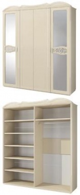 Шкаф для одежды МН-025-04 ШВГ 206 х 233 х 62 см ― Мандарин мебель Сочи