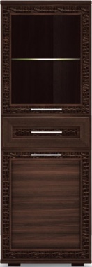 Шкаф низкий со стеклом ГТ.018.307 В: 1723 Ш: 600 Г: 455 ― Мандарин мебель Сочи