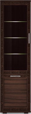 Шкаф со стеклом 600 ГТ.018.303 В: 2220 Ш: 600 Г: 455 ― Мандарин мебель Сочи