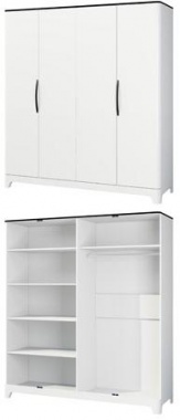 Шкаф для одежды МН-024-04 ШВГ 199 х 221 х 65 см ― Мандарин мебель Сочи